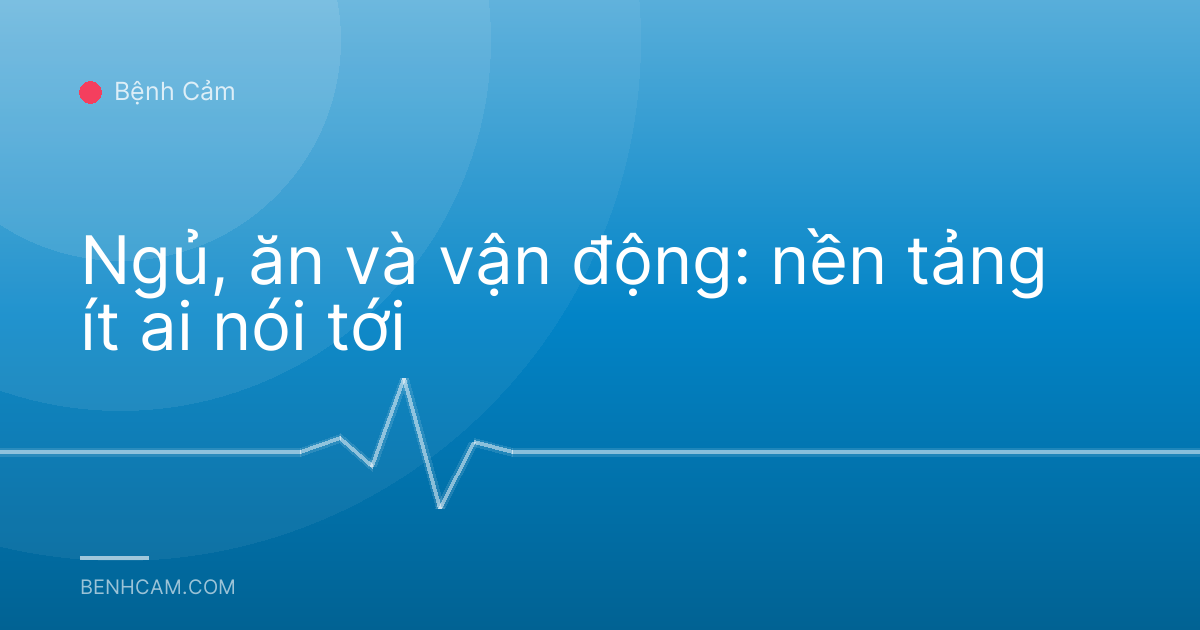 Ngủ, ăn và vận động: nền tảng ít ai nói tới