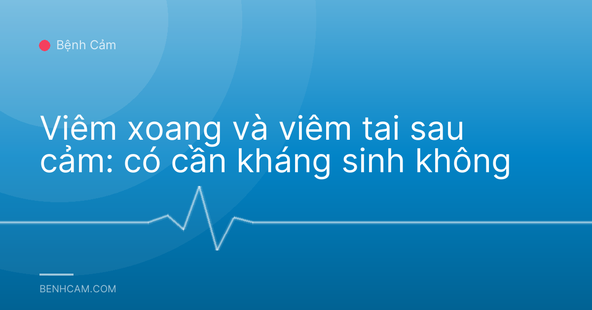 Viêm xoang và viêm tai sau cảm: có cần kháng sinh không